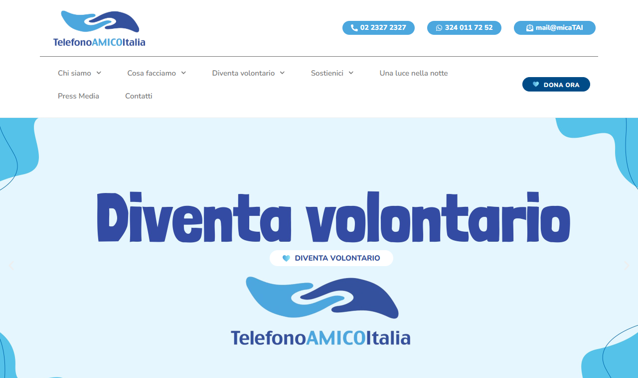 Il sito di Telefono Amico Italia